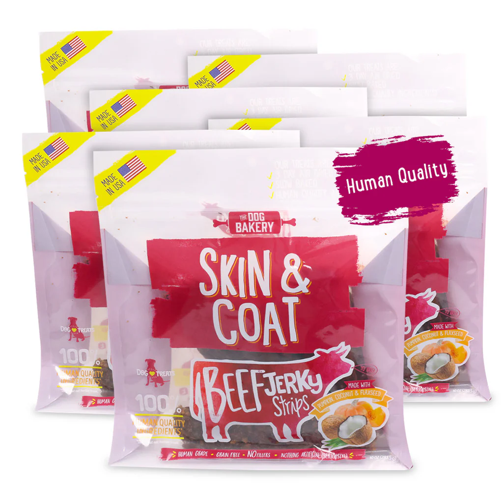 Beef Skin and Coat Jerky Strips Dog Treats - 10 oz - Image 5