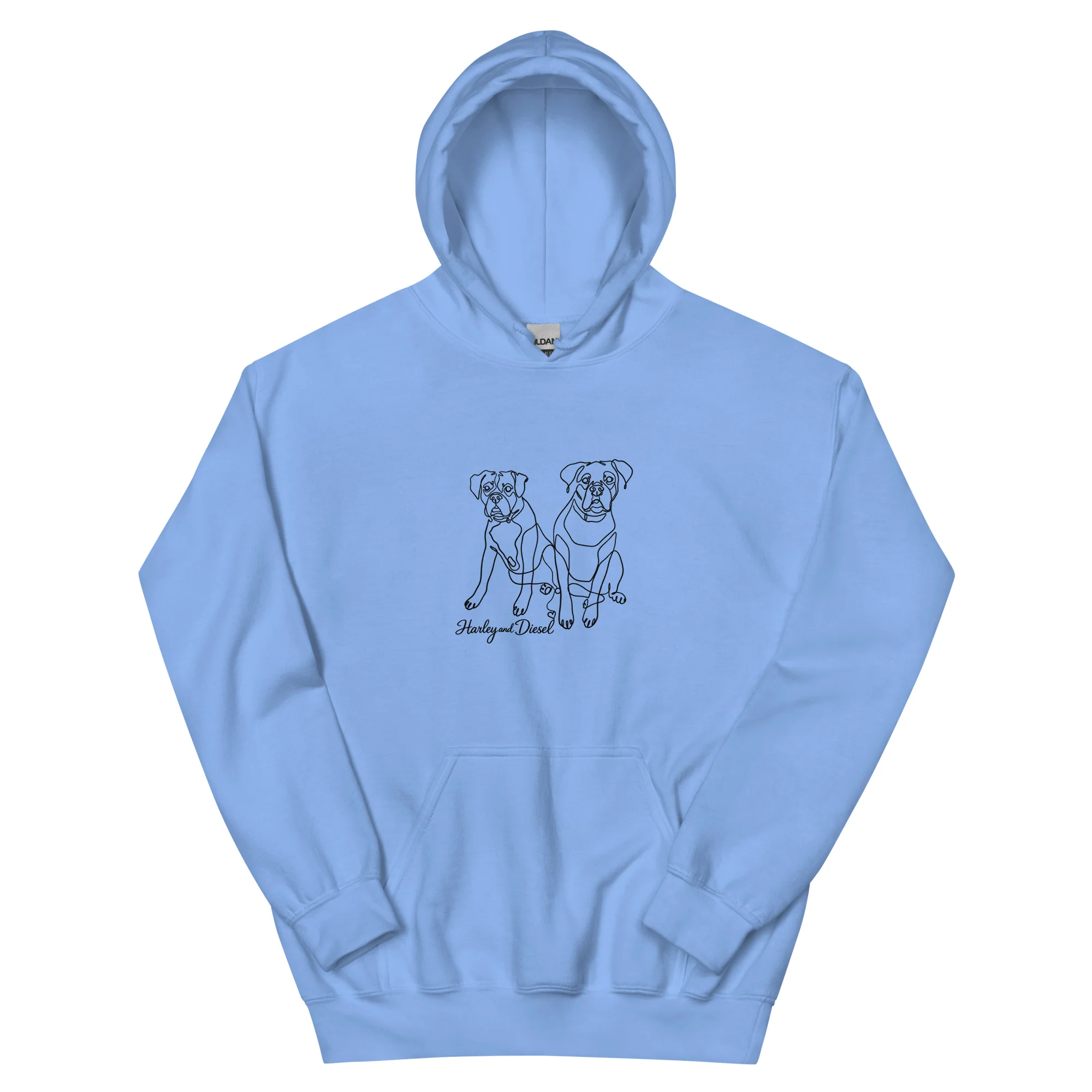 Sitting with Dogs [Diesel & Harley] Unisex Hoodie - Image 3