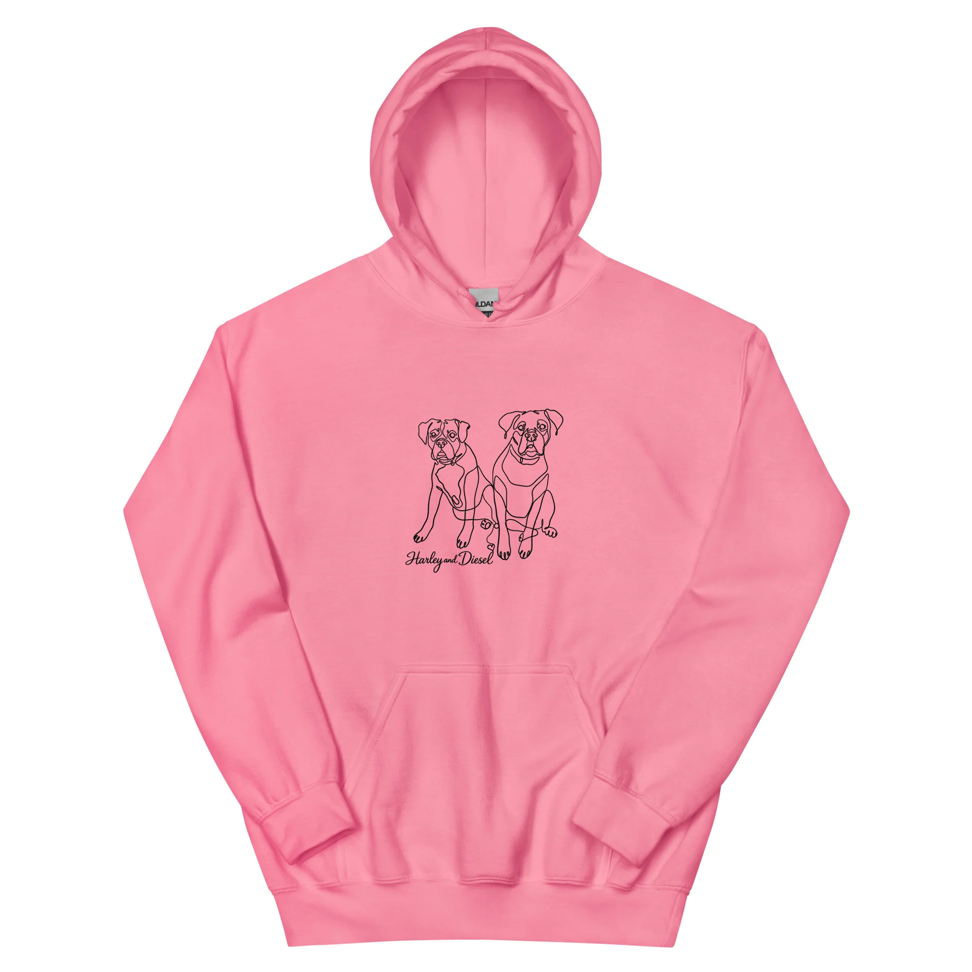 Sitting with Dogs [Diesel & Harley] Unisex Hoodie - Image 4