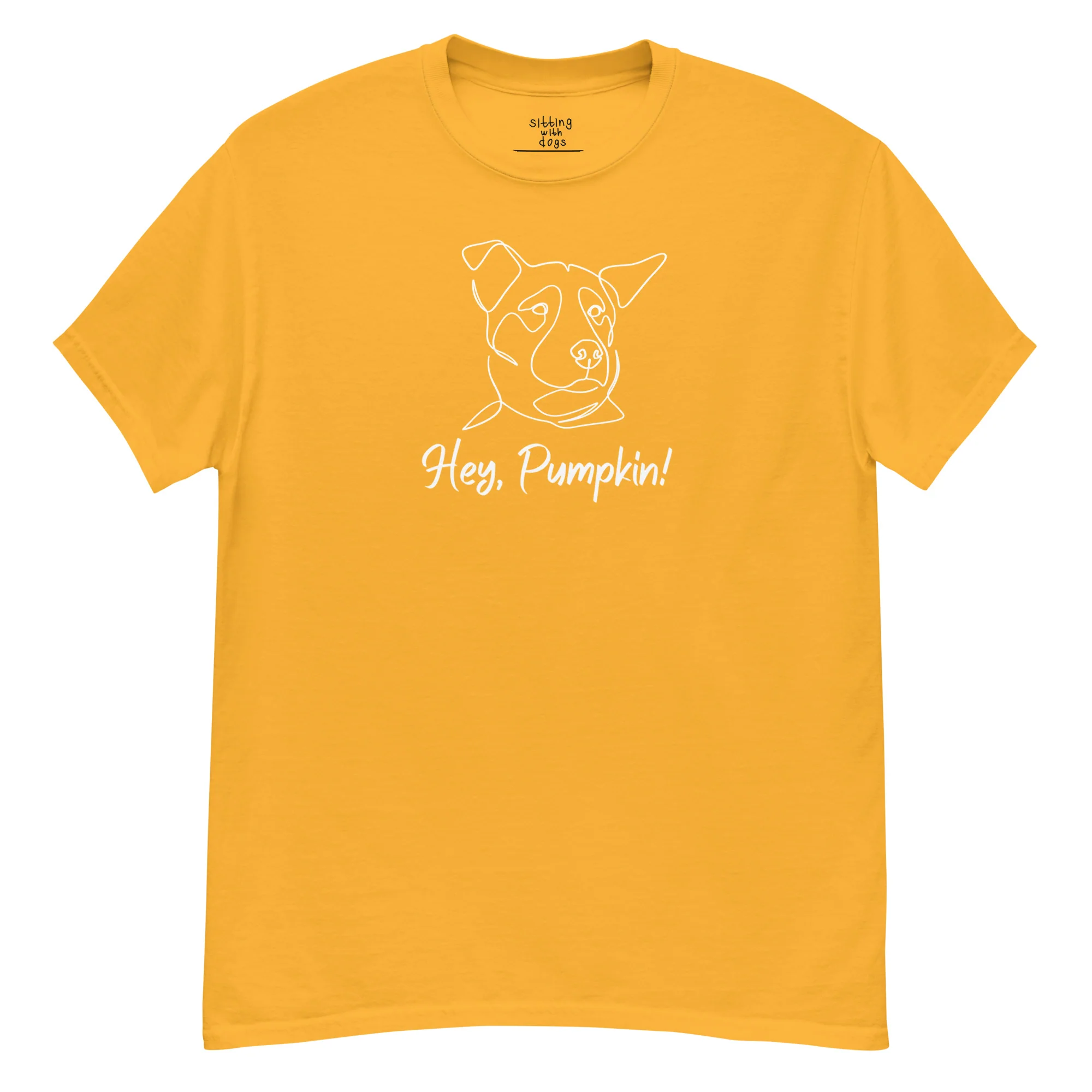 Sitting with Dogs [Pumpkin] Unisex Classic Tee - Image 11