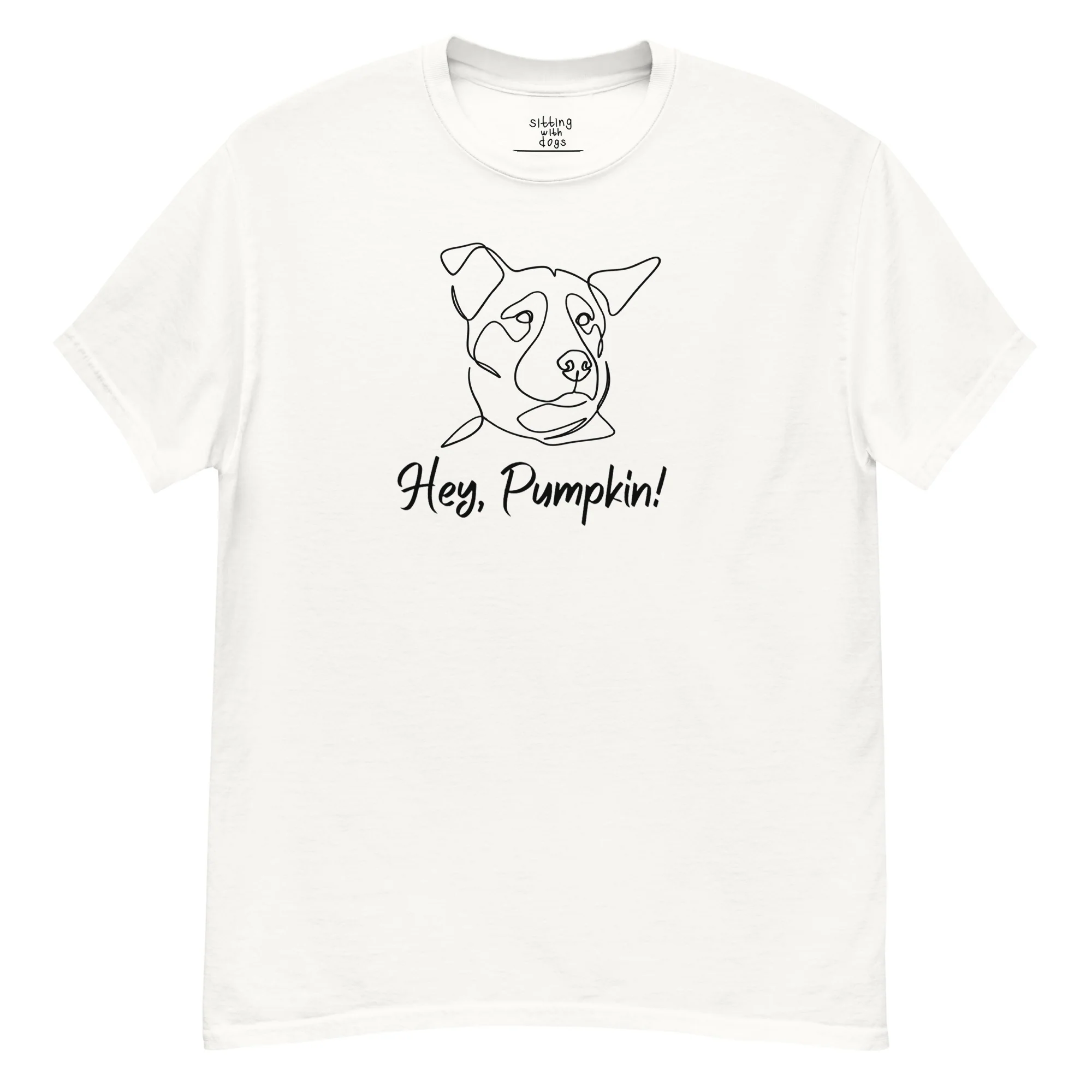 Sitting with Dogs [Pumpkin] Unisex Classic Tee - Image 13