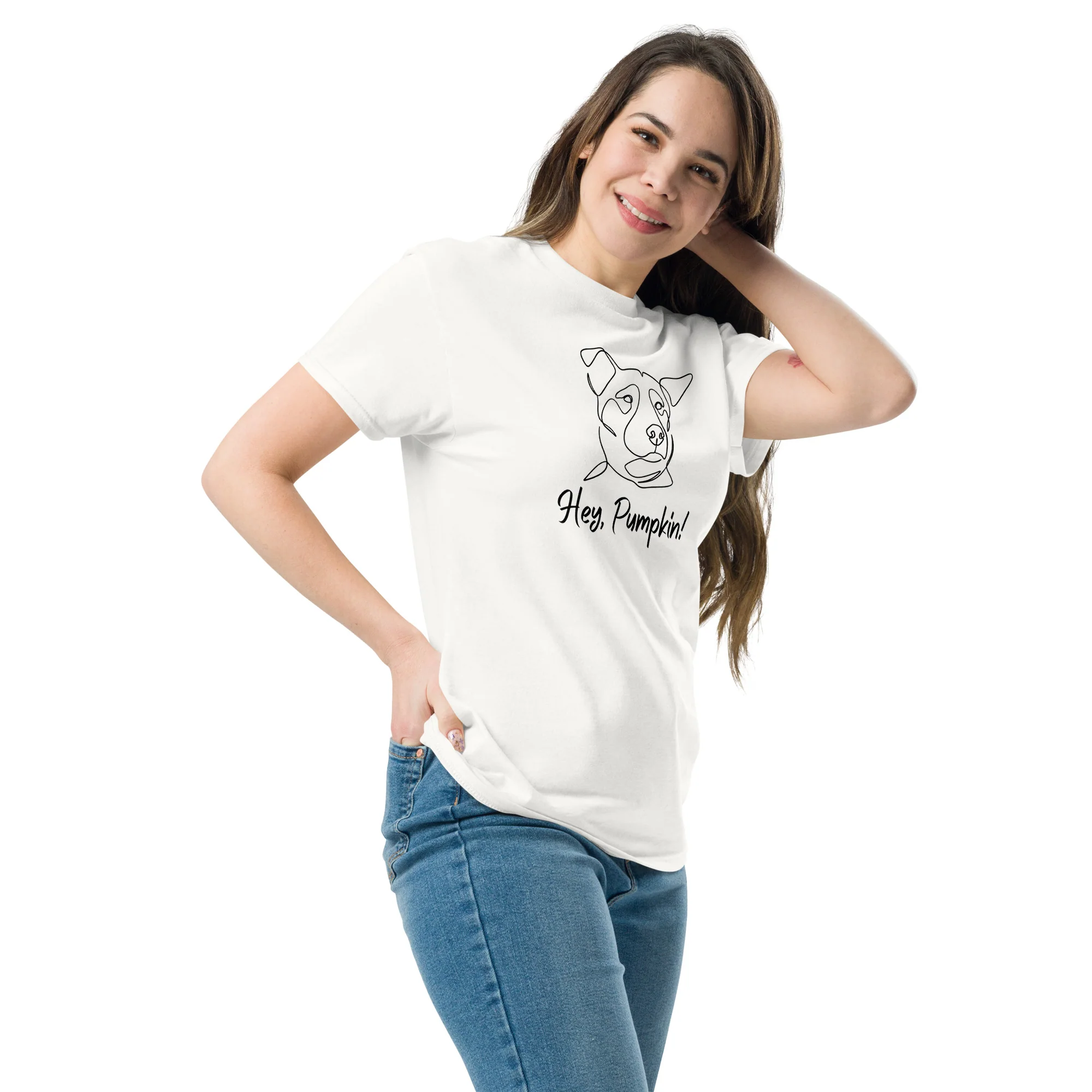 Sitting with Dogs [Pumpkin] Unisex Classic Tee - Image 17