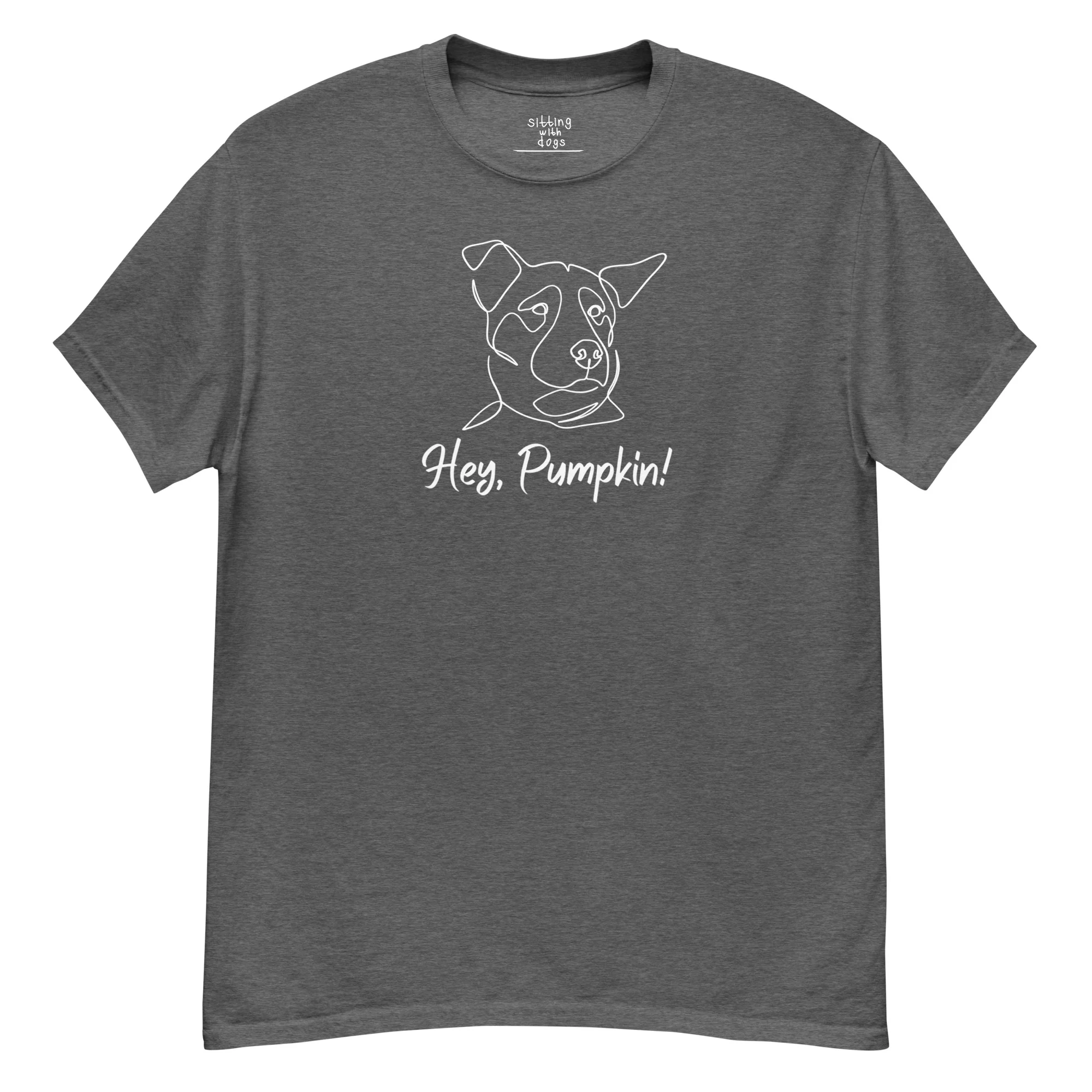 Sitting with Dogs [Pumpkin] Unisex Classic Tee - Image 7