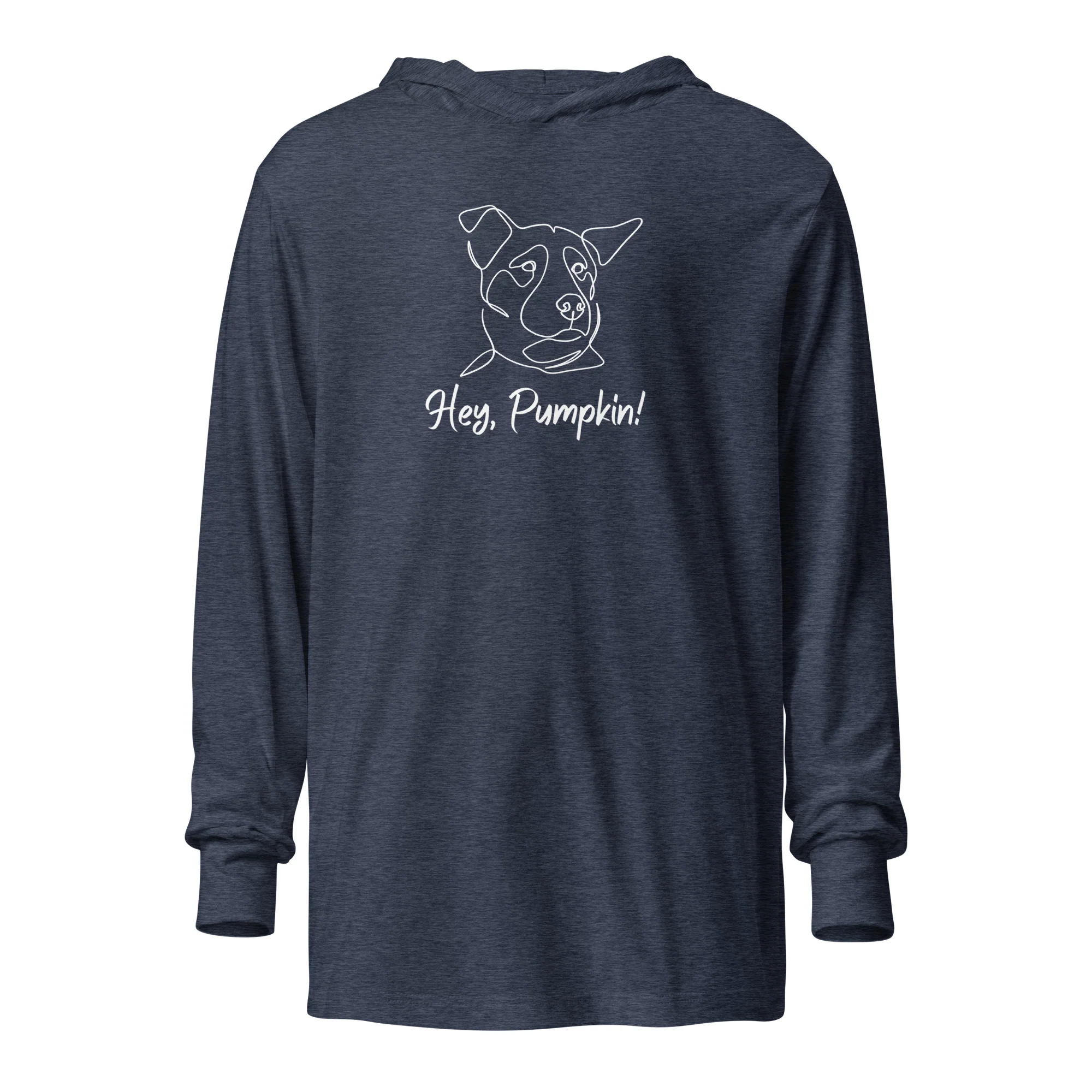 Sitting with Dogs [Pumpkin] Unisex Hooded long-sleeve tee - Image 3