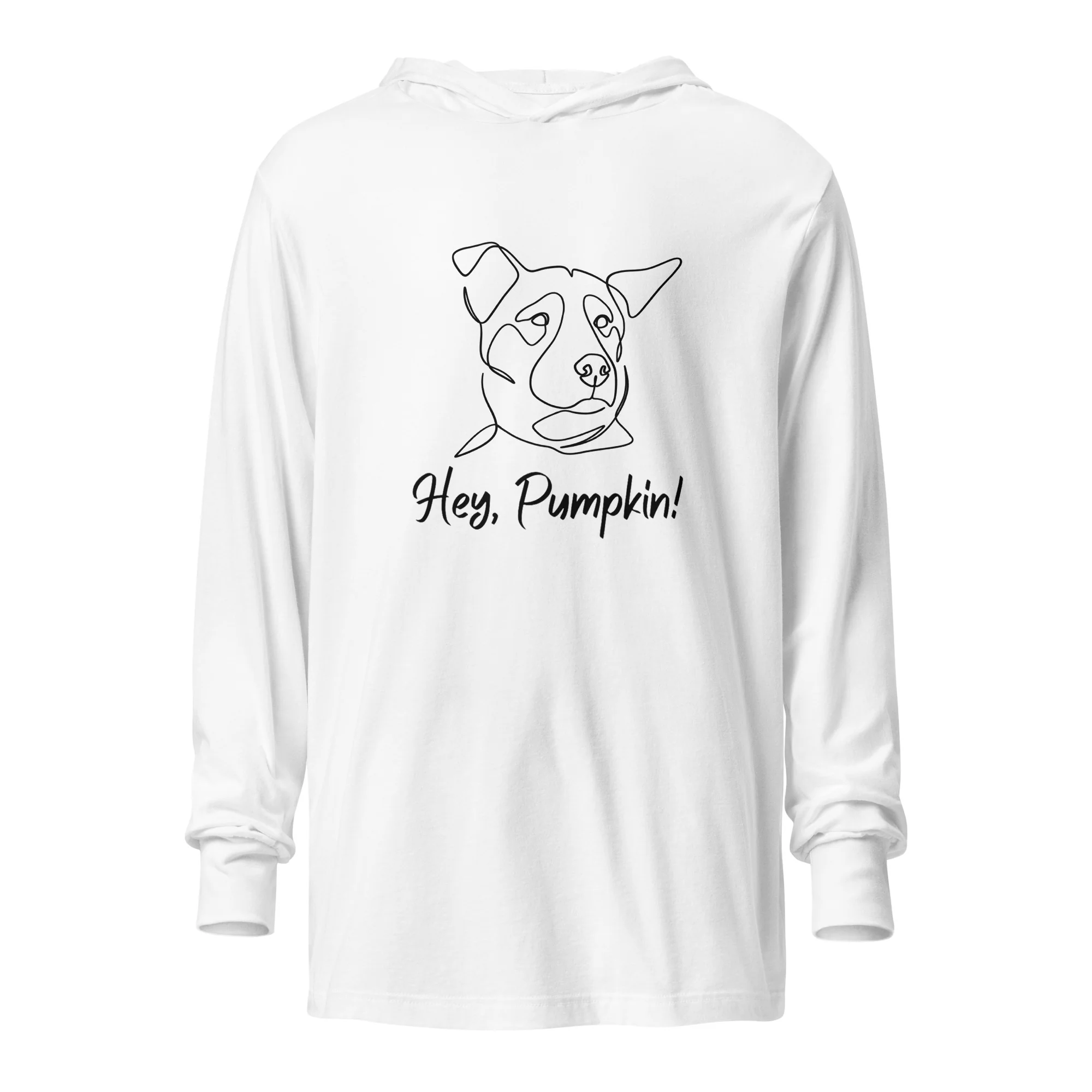 Sitting with Dogs [Pumpkin] Unisex Hooded long-sleeve tee - Image 7
