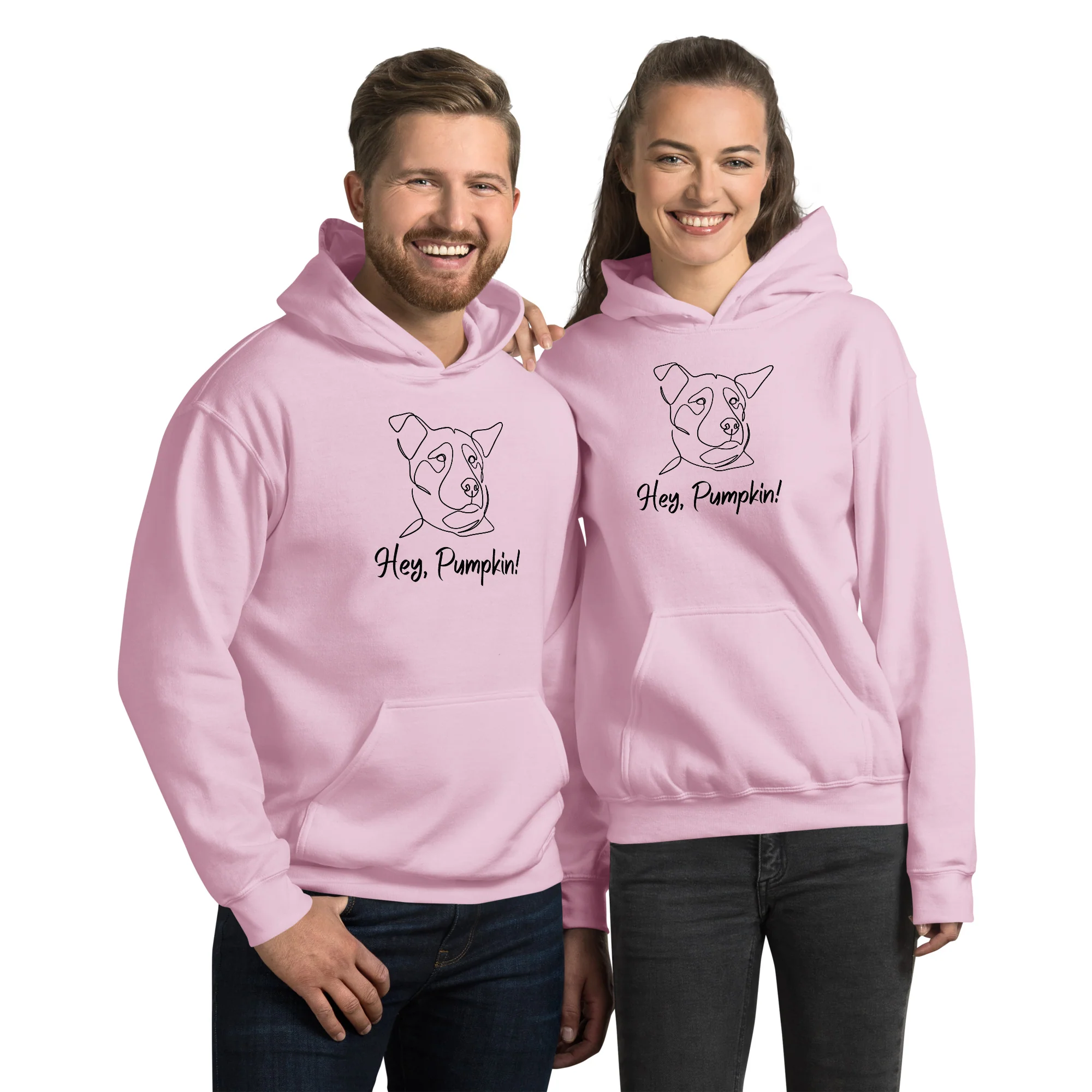 Sitting with Dogs [Pumpkin] Unisex Hoodie - Image 20