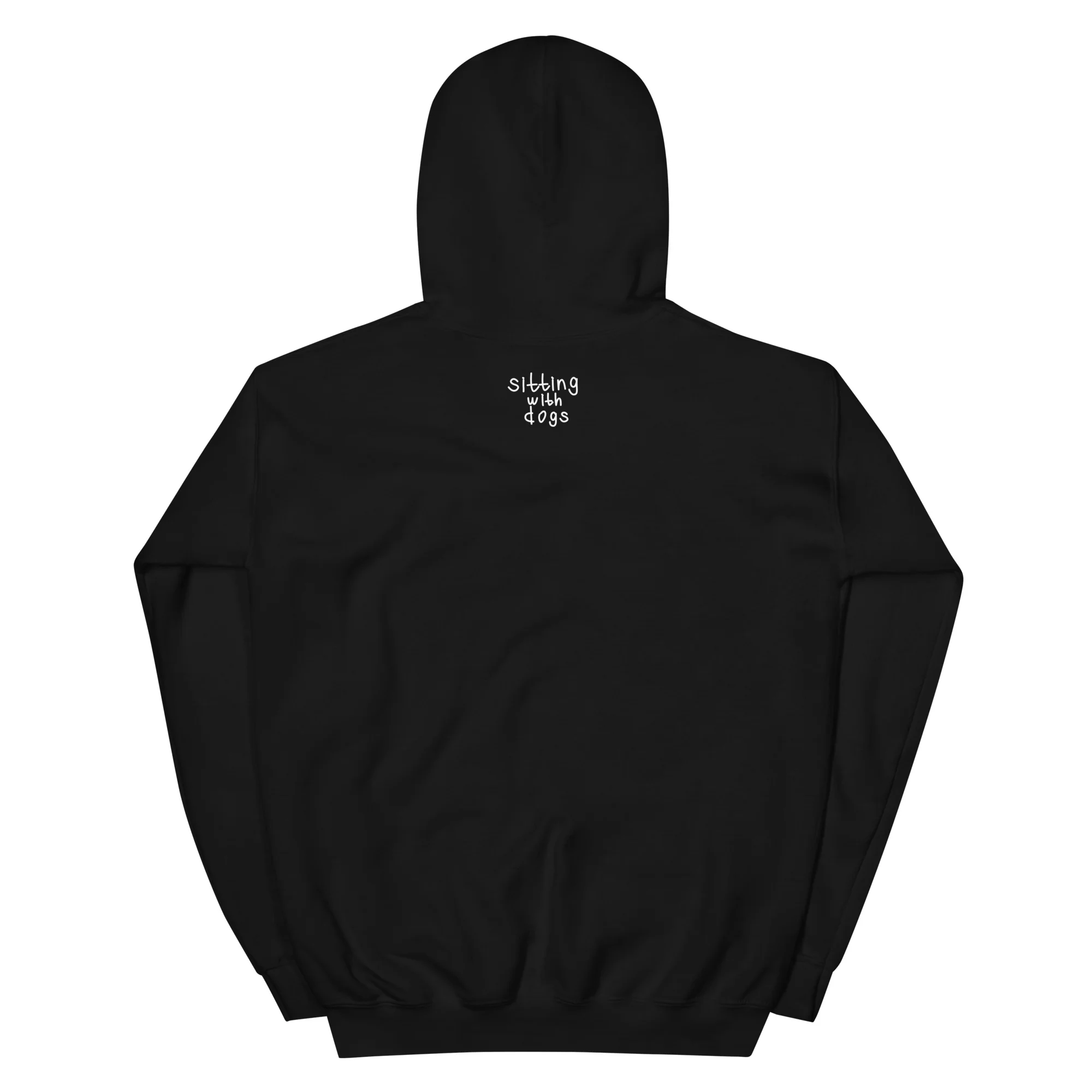 Sitting with Dogs [Pumpkin] Unisex Hoodie - Image 3
